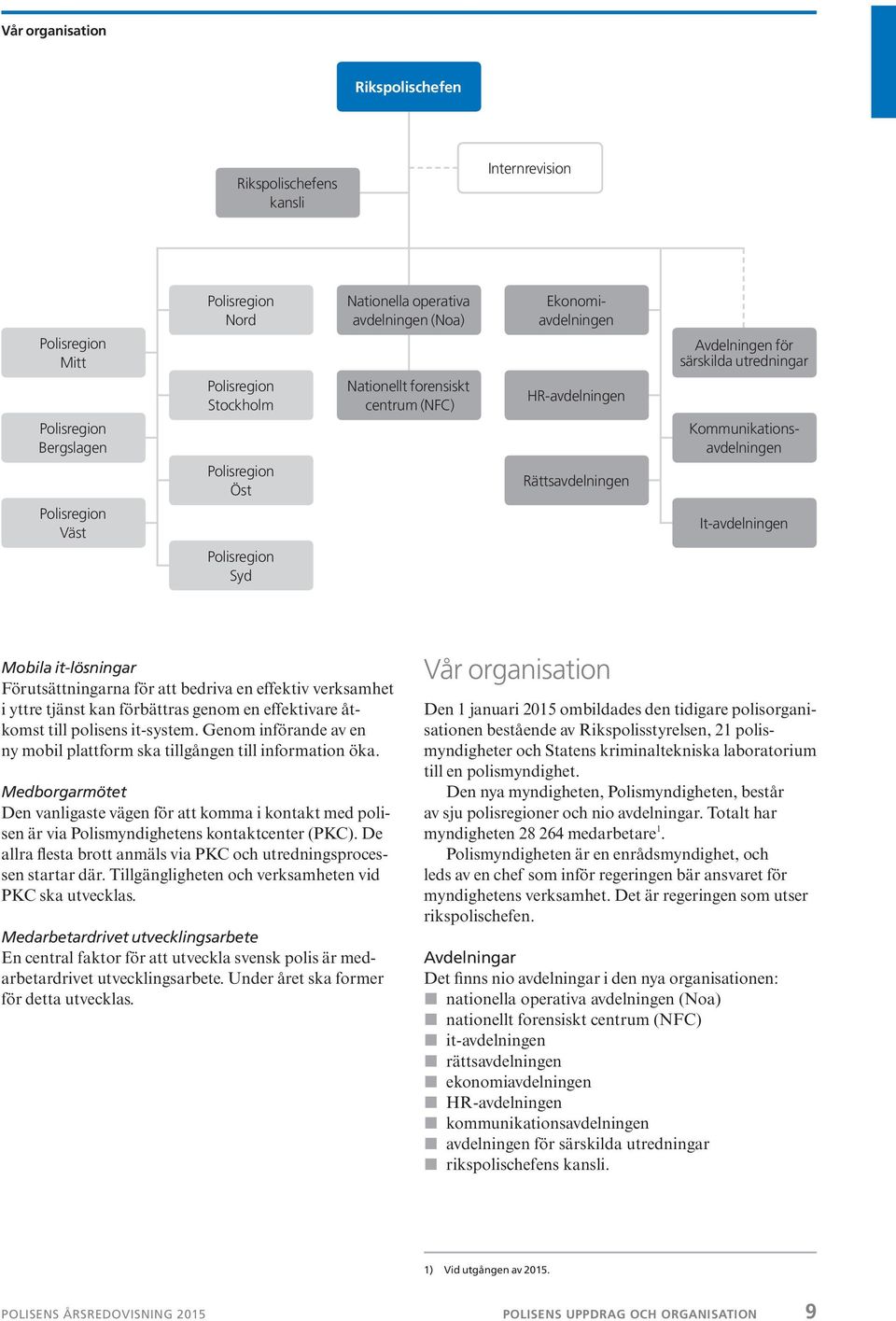 It-avdelningen Mobila it-lösningar Förutsättningarna för att bedriva en effektiv verksamhet i yttre tjänst kan förbättras genom en effektivare åtkomst till polisens it-system.