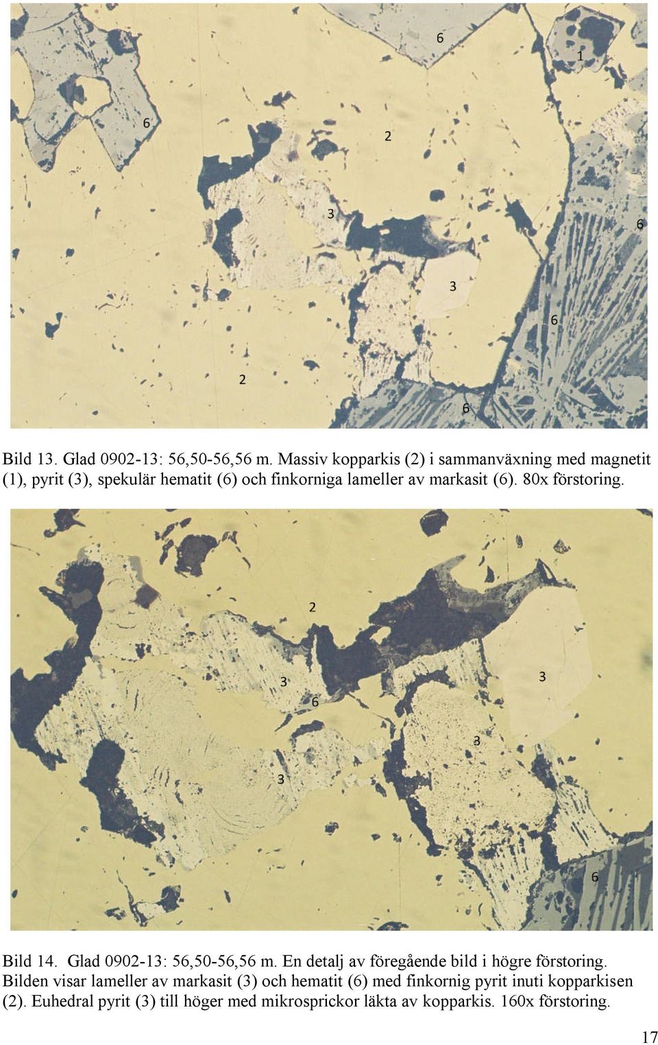 markasit (6). 80x förstoring. Bild 14. Glad 0902-13: 56,50-56,56 m.