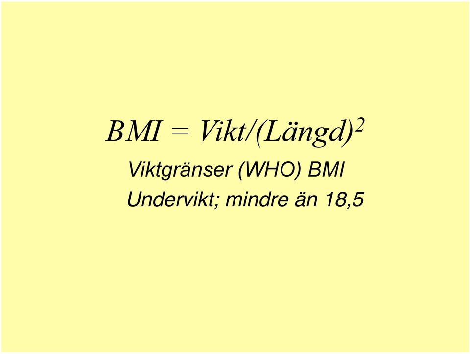 Viktgränser (WHO)