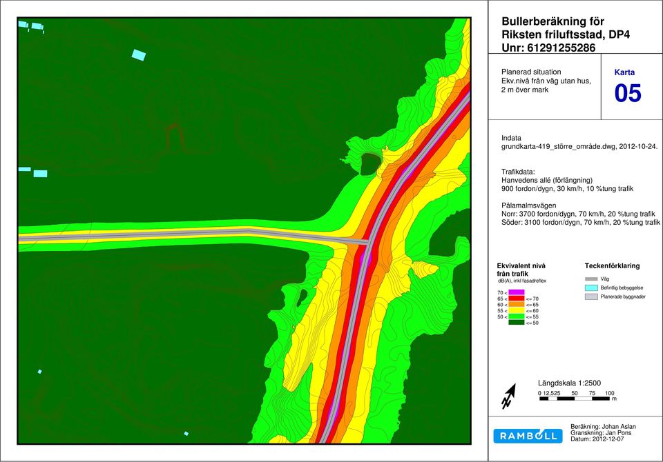 dwg enligt Hanvedens inforation allé (förlängning) från Raböll 11-02-22 900 fordon/dygn, 225 - ÅDT 80 30 k/h, - 10% 10 tung %tung trafik trafik - k/h Nyblev.