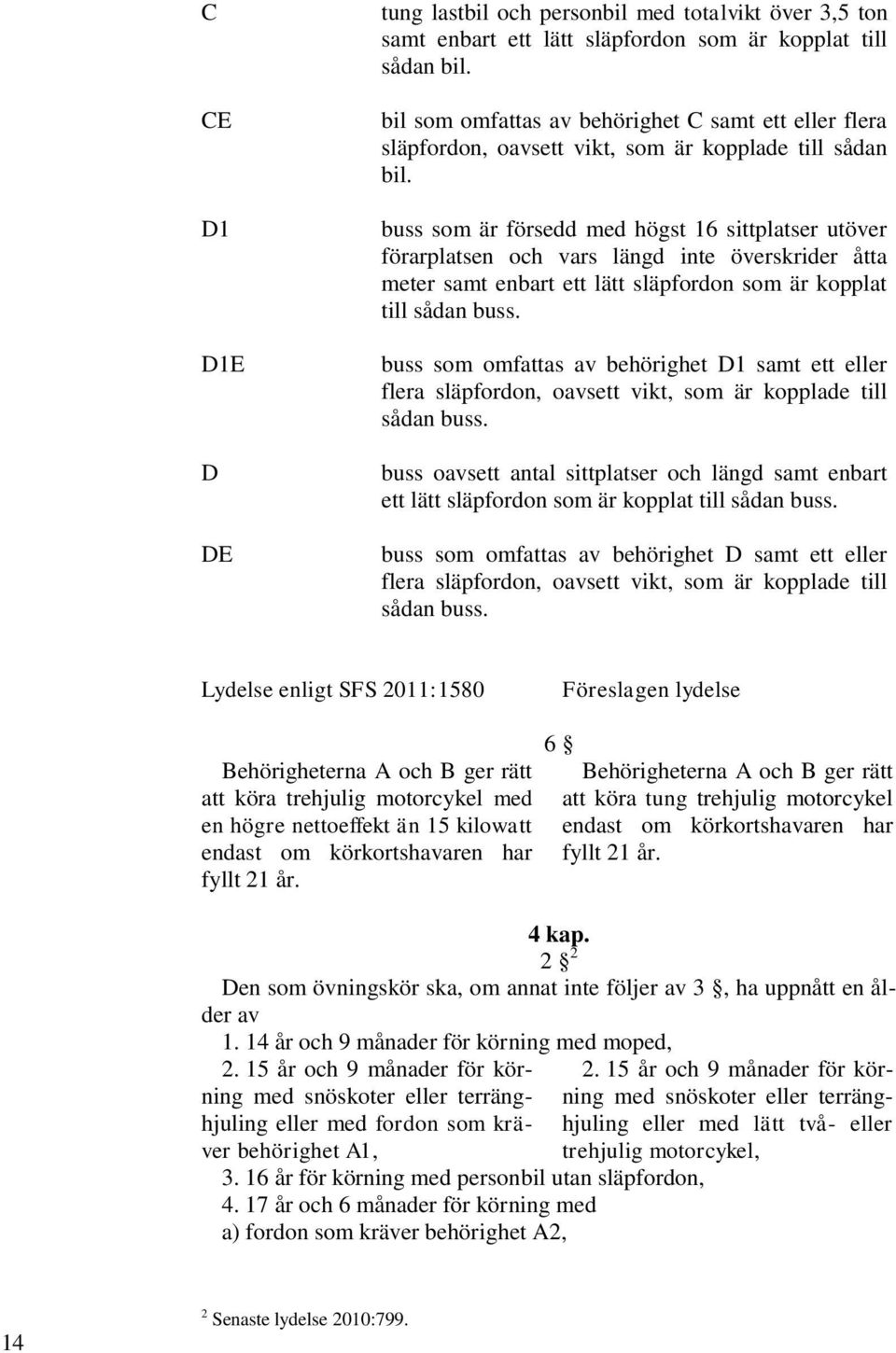 buss som är försedd med högst 16 sittplatser utöver förarplatsen och vars längd inte överskrider åtta meter samt enbart ett lätt släpfordon som är kopplat till sådan buss.