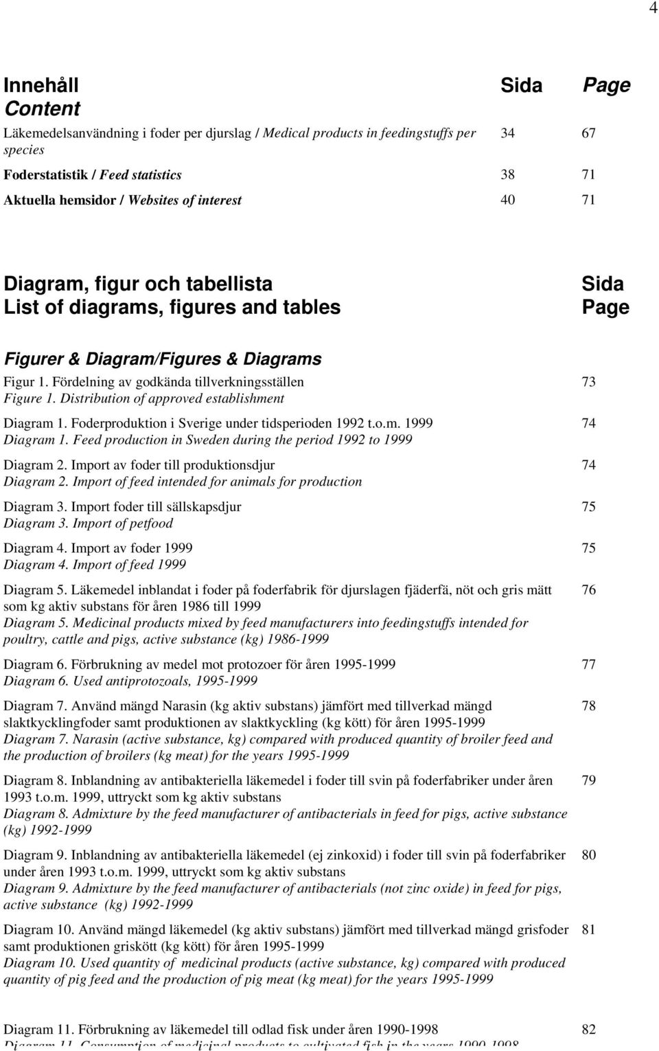 Distribution of approved establishment Diagram 1. Foderproduktion i Sverige under tidsperioden 1992 t.o.m. 1999 Diagram 1. Feed production in Sweden during the period 1992 to 1999 Diagram 2.