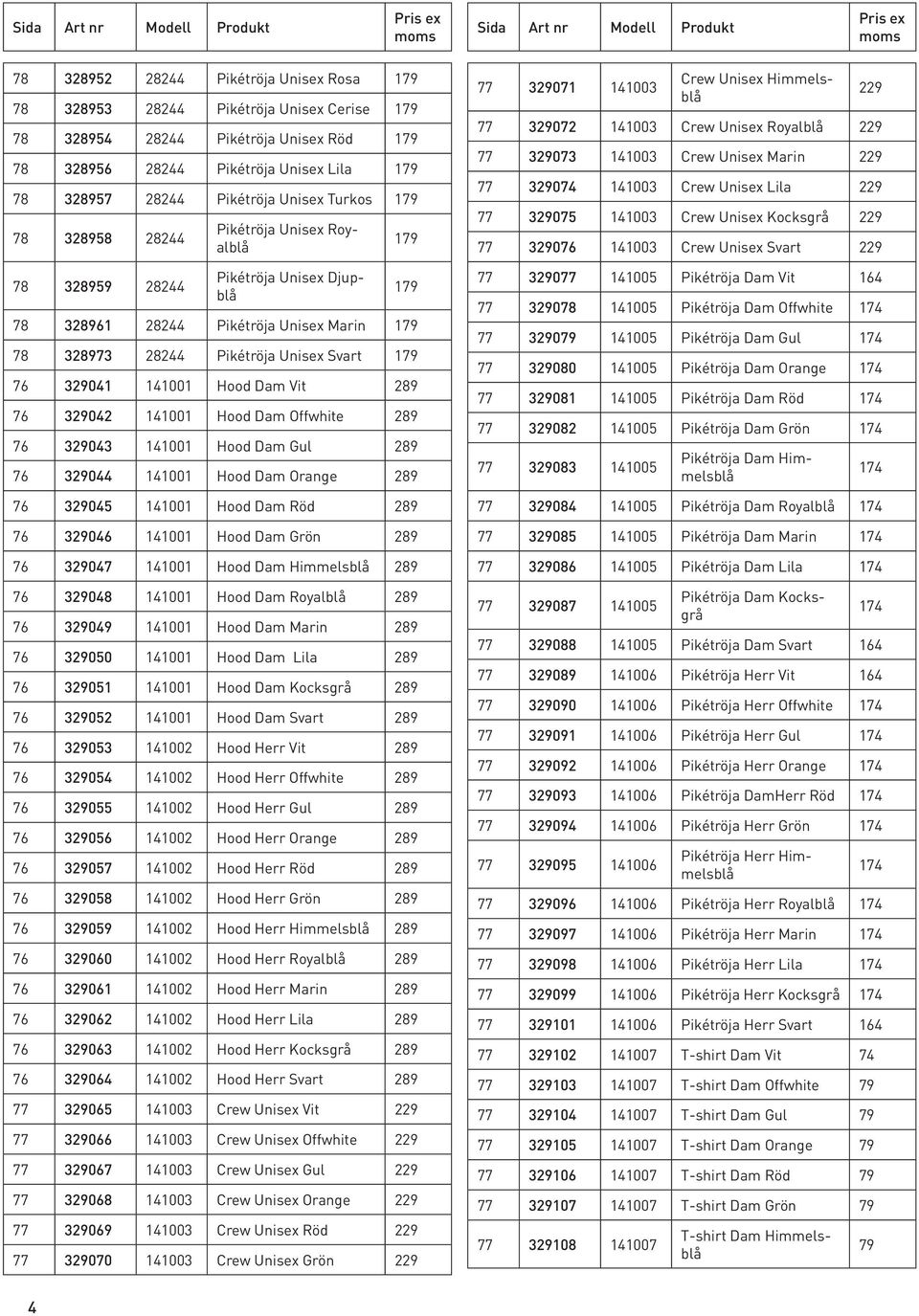 141001 Hood Dam Offwhite 2 76 329043 141001 Hood Dam Gul 2 76 329044 141001 Hood Dam Orange 2 76 329045 141001 Hood Dam 2 76 329046 141001 Hood Dam Grön 2 76 329047 141001 Hood Dam Himmelsblå 2 76