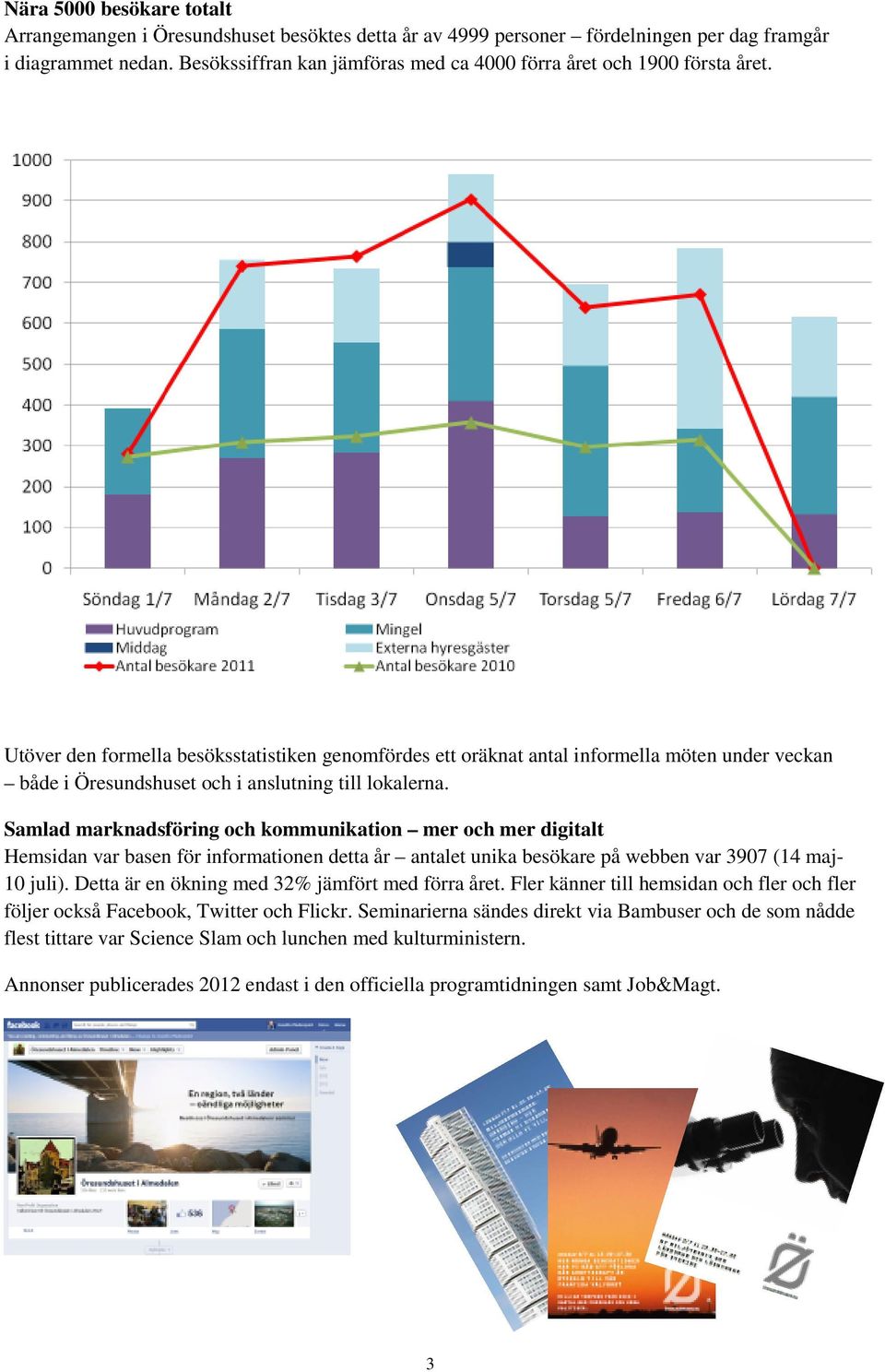 Utöver den formella besöksstatistiken genomfördes ett oräknat antal informella möten under veckan både i Öresundshuset och i anslutning till lokalerna.