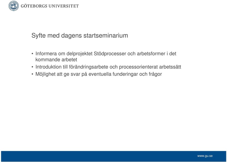 Introduktion till förändringsarbete och processorienterat