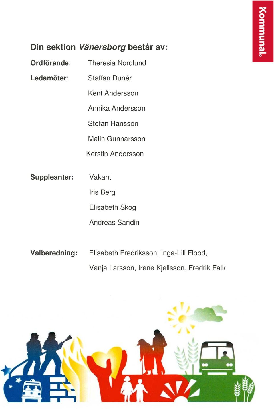 Andersson Suppleanter: Vakant Iris Berg Elisabeth Skog Andreas Sandin