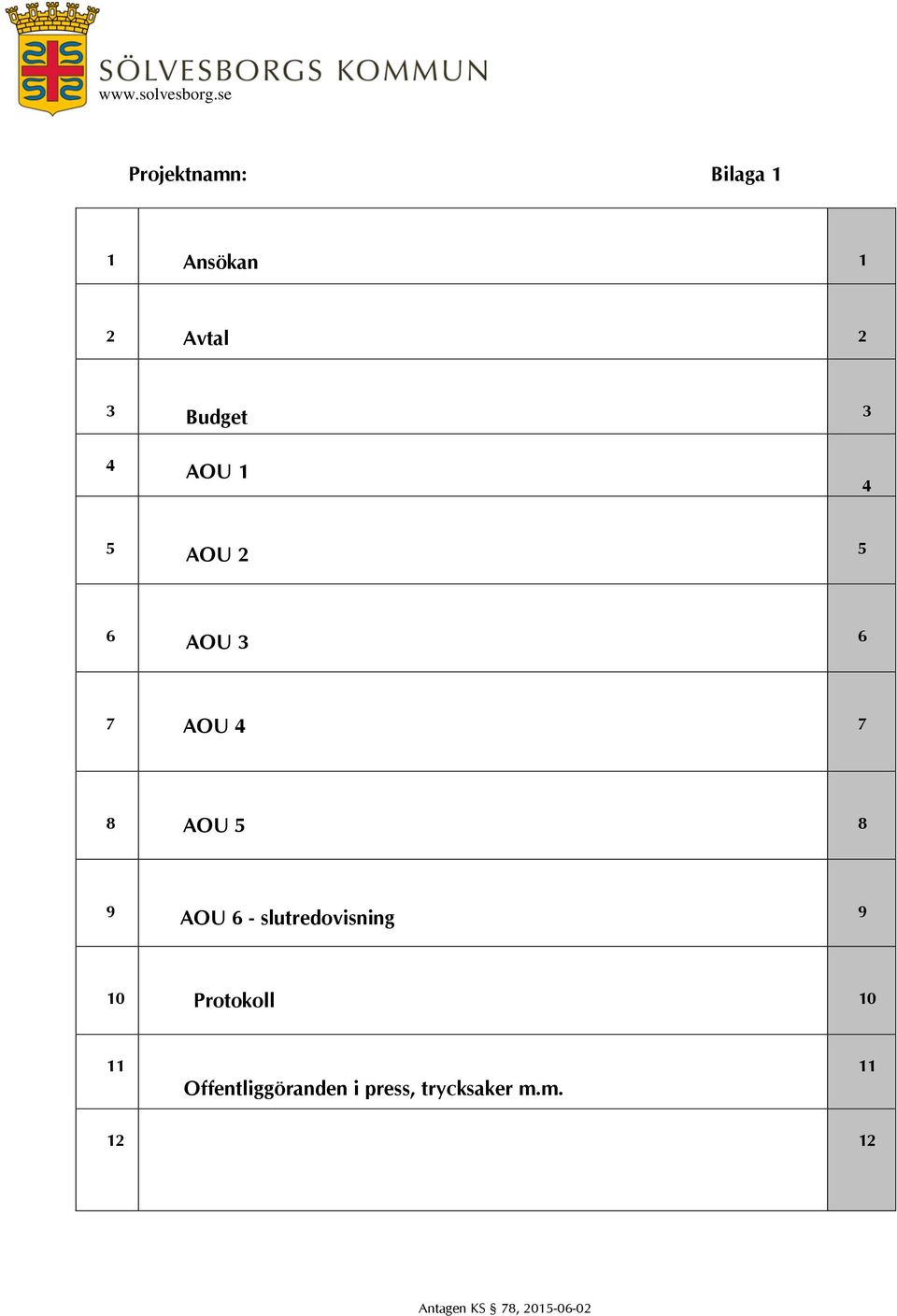 AOU 5 8 9 AOU 6 - slutredovisning 9 10 Protokoll