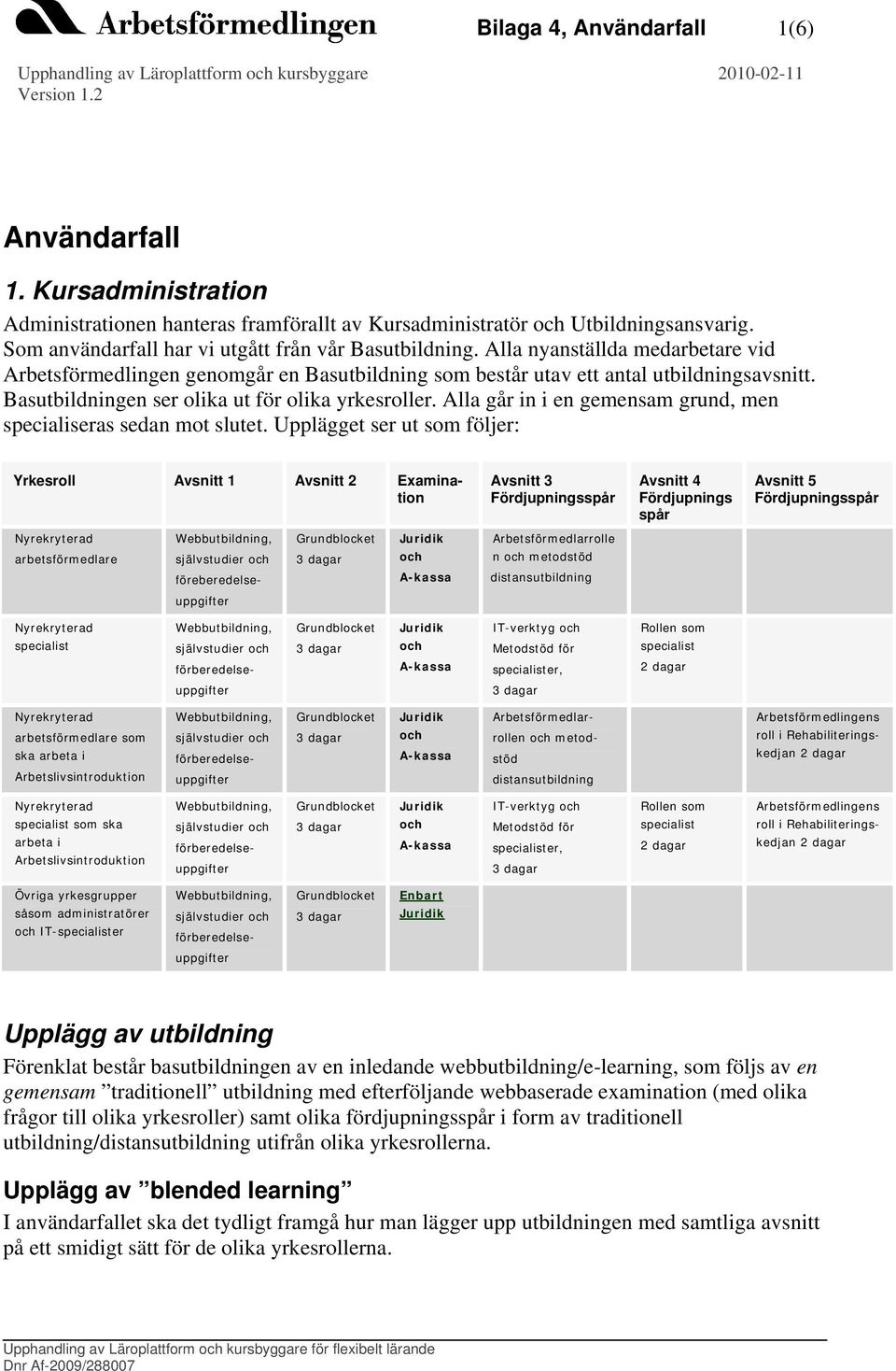 Alla går in i en gemensam grund, men specialiseras sedan mot slutet.