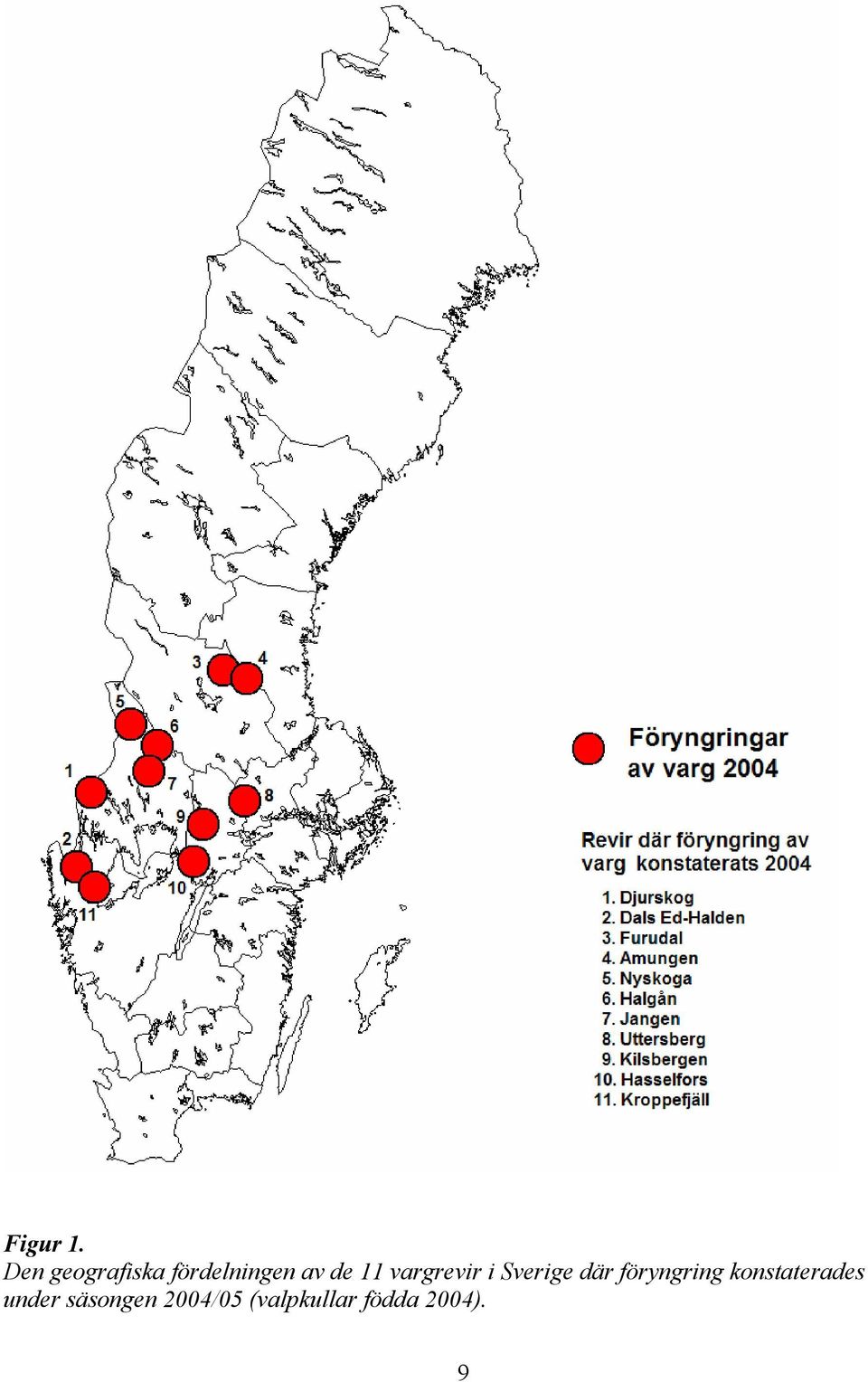 11 vargrevir i Sverige där