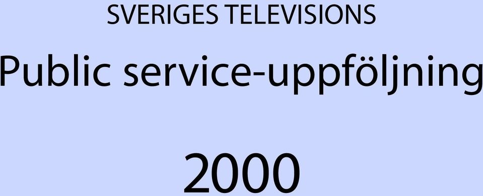 2000 SVERIGES