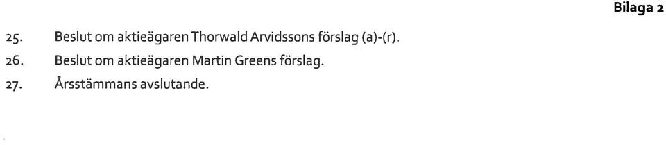 Arvidssons förslag (a)-(r). 26.