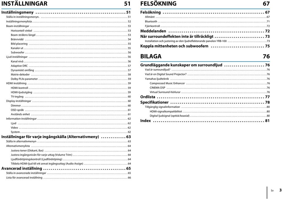 ............................................................................ 53 Beam strålens längd........................................................................... 53 Brännvidd.