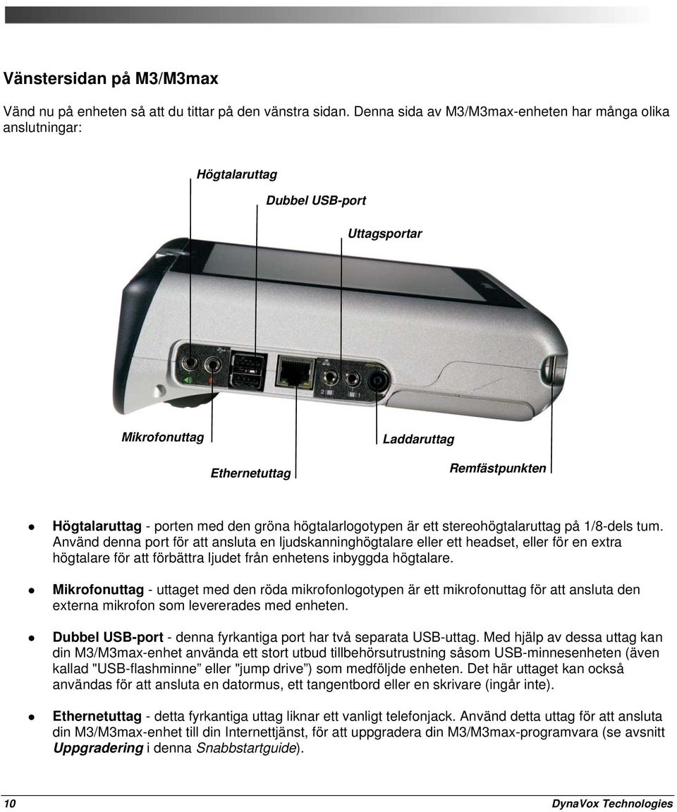 högtalarlogotypen är ett stereohögtalaruttag på 1/8-dels tum.