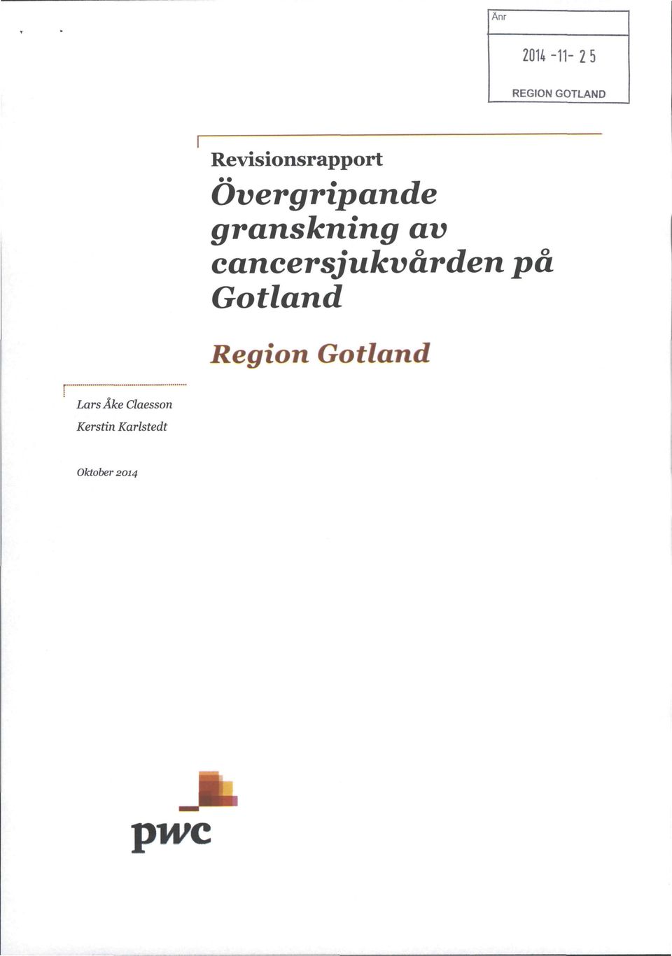cancersjukvården på Gotland Region Gotland