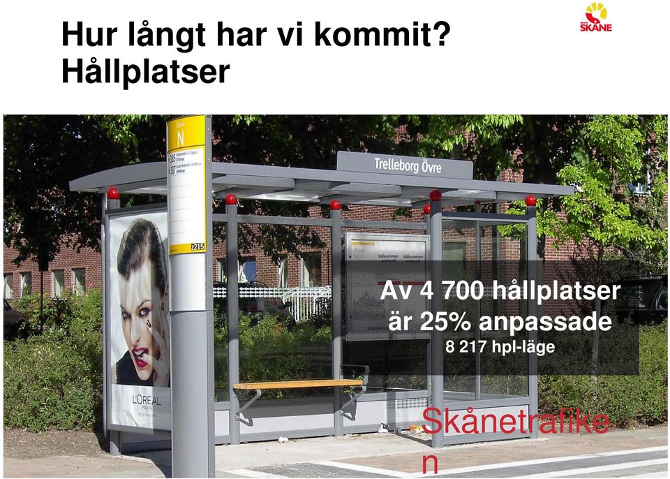 hållplatser är 25%