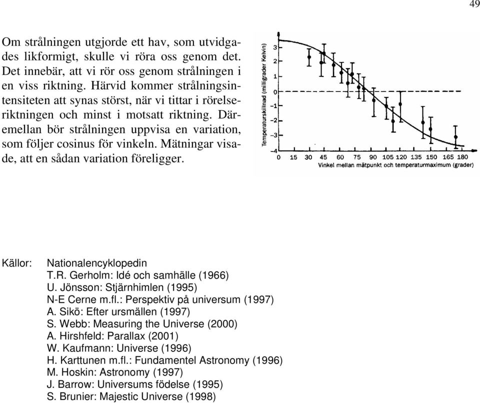 Mätningar visade, att en sådan variation föreligger. Källor: Nationalencyklopedin T.R. Gerholm: Idé och samhälle (1966) U. Jönsson: Stjärnhimlen (1995) N-E Cerne m.fl.