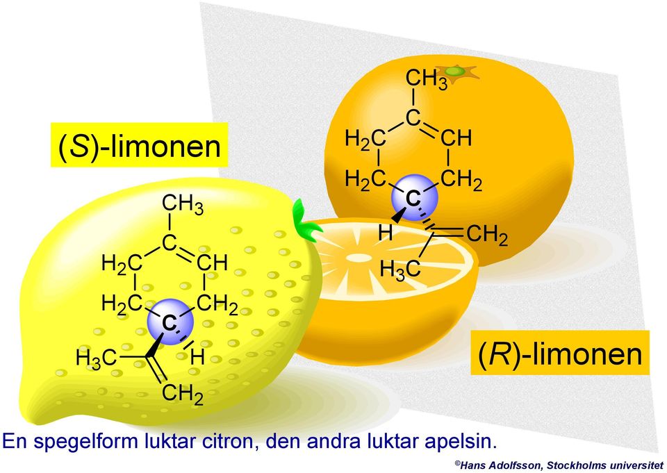 citron, den andra luktar apelsin.