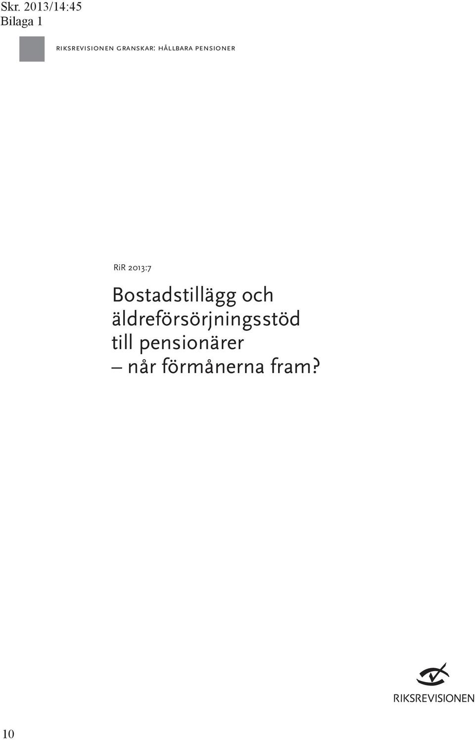 Bostadstillägg och