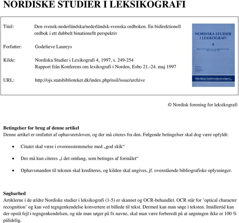 maj 1997 URL: http://ojs.statsbiblioteket.dk/index.