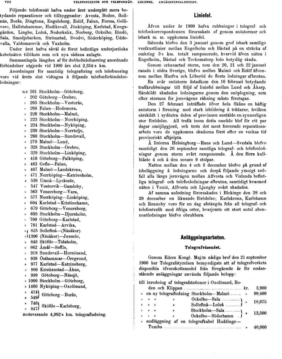 Hudiksvall, Jönköping, Karlstad, Kungsgården, Lingbo, Luleå, Nederkalix, Norberg, Ockelbo, Rindö, Sala, Smedjebacken, Strömstad, Svedvi, Söderköping, Uddevalla, Valdemarsvik och Vaxholm.