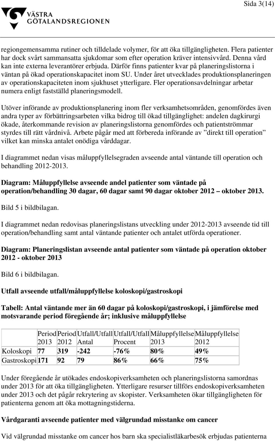 Under året utvecklades produktionsplaneringen av operationskapaciteten inom sjukhuset ytterligare. Fler operationsavdelningar arbetar numera enligt fastställd planeringsmodell.