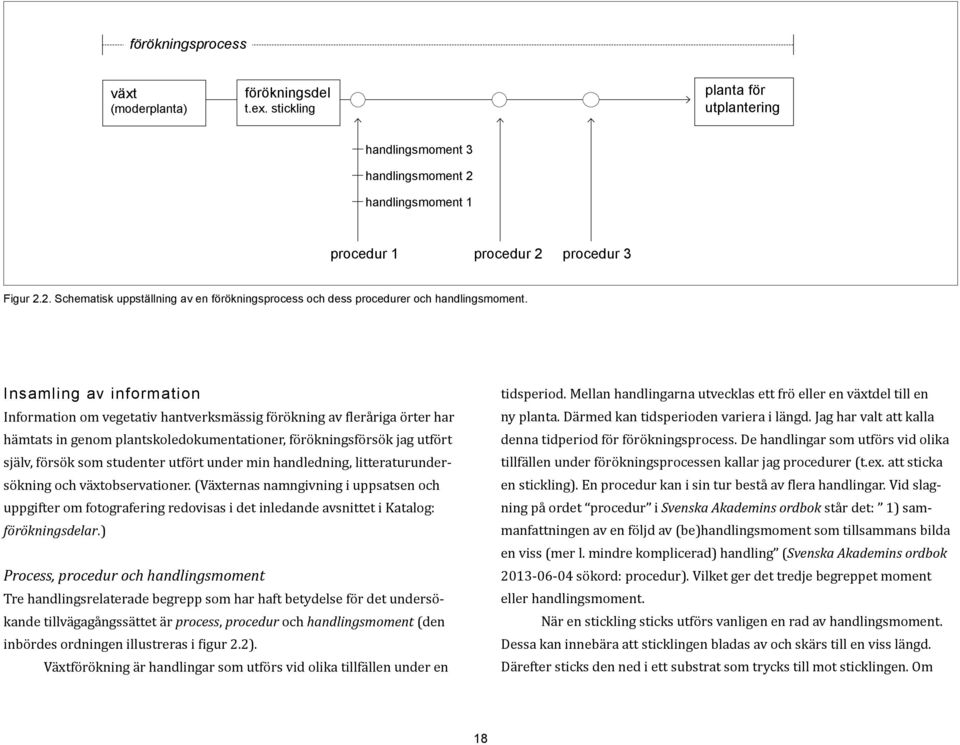 Insamling av information Information om vegetativ hantverksmässig förökning av fleråriga örter har hämtats in genom plantskoledokumentationer, förökningsförsök jag utfört själv, försök som studenter