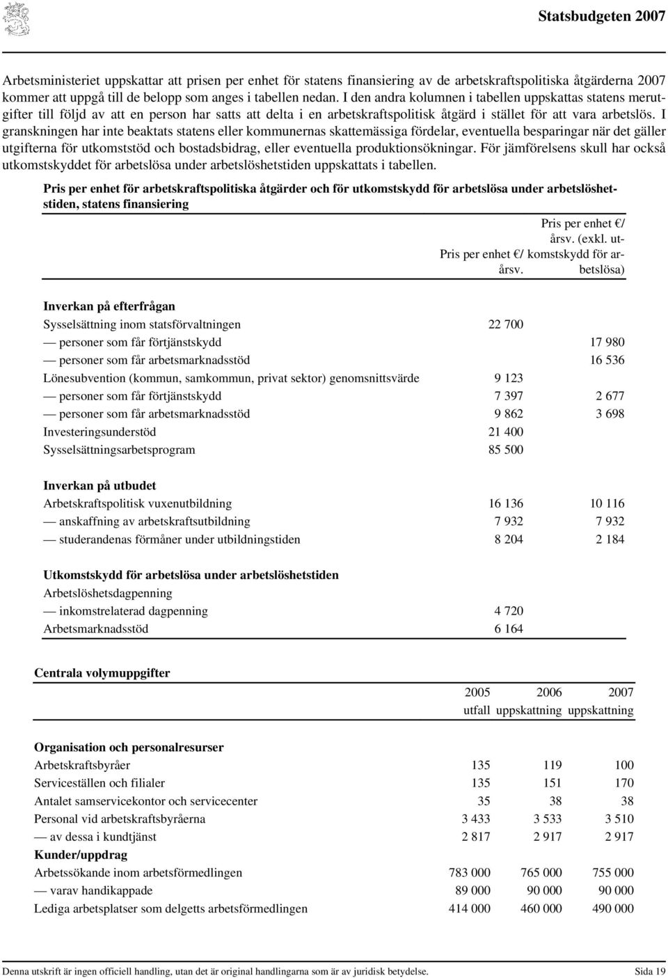 I granskningen har inte beaktats statens eller kommunernas skattemässiga fördelar, eventuella besparingar när det gäller utgifterna för utkomststöd och bostadsbidrag, eller eventuella