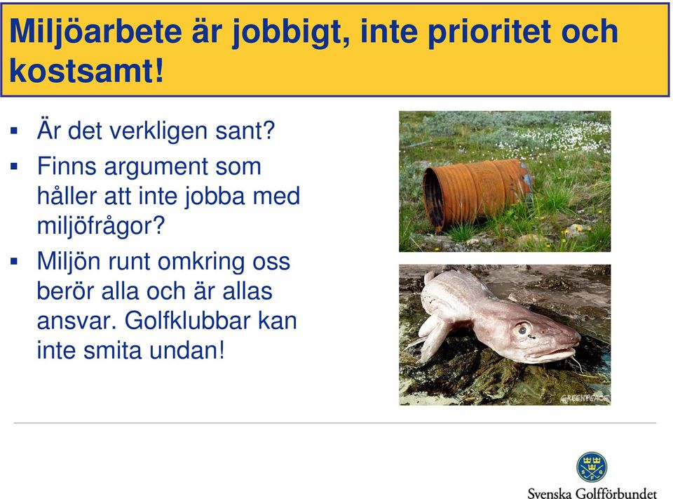 Finns argument som håller att inte jobba med miljöfrågor?