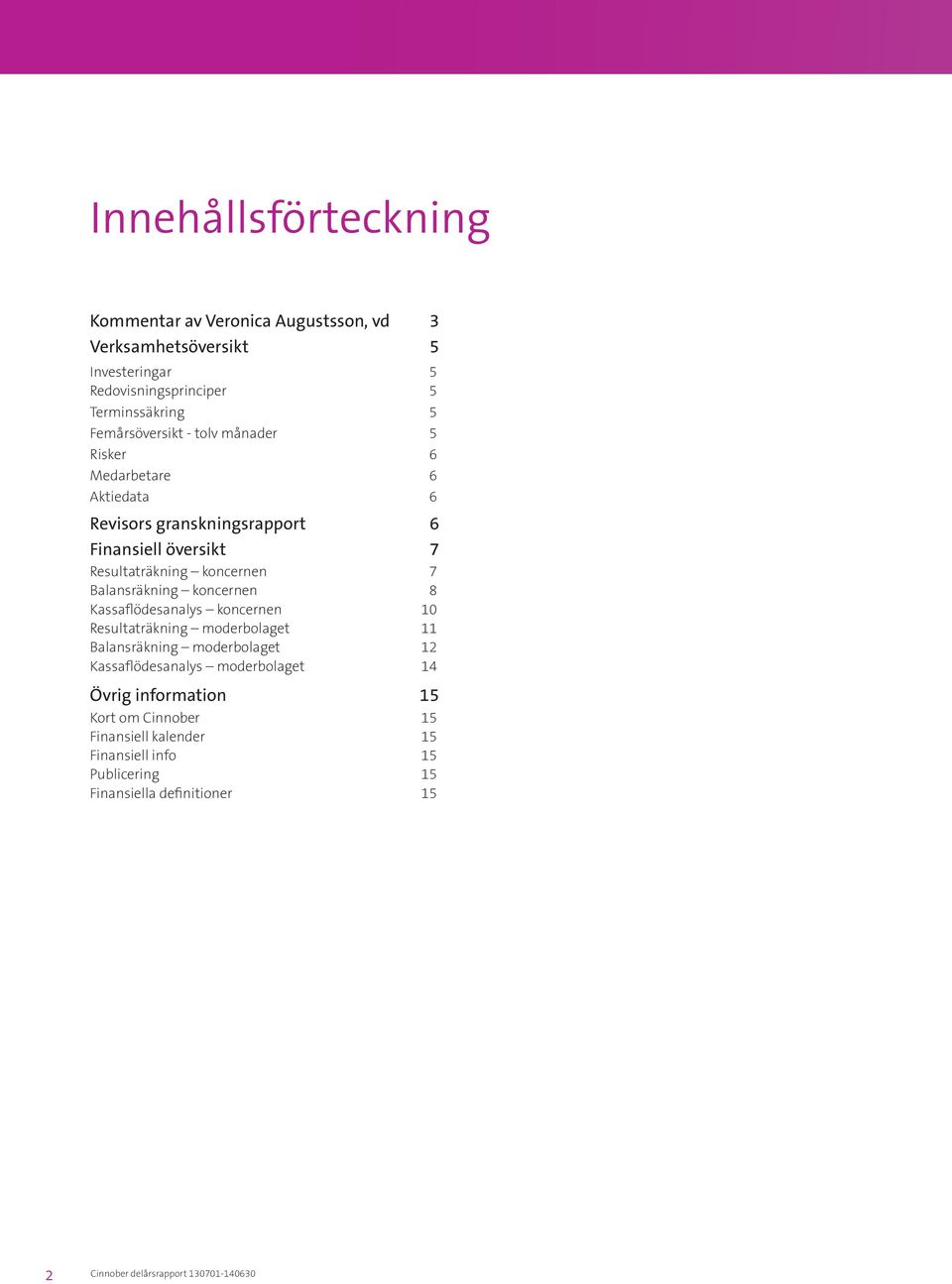 Balansräkning koncernen 8 Kassaflödesanalys koncernen 10 Resultaträkning moderbolaget 11 Balansräkning moderbolaget 12 Kassaflödesanalys moderbolaget