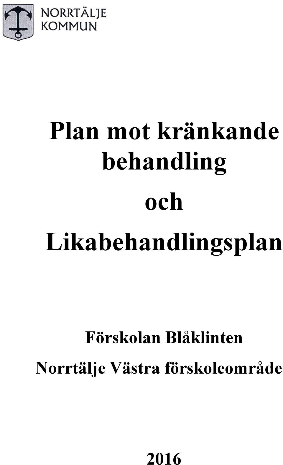 Likabehandlingsplan