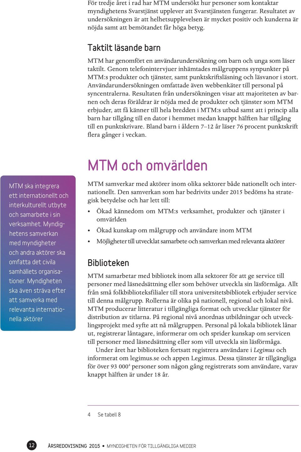 Taktilt läsande barn MTM har genomfört en användarundersökning om barn och unga som läser taktilt.