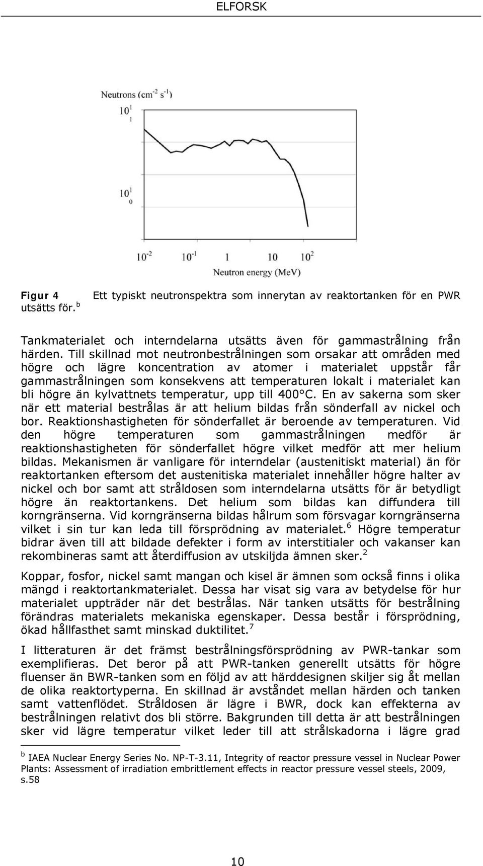 materialet kan bli högre än kylvattnets temperatur, upp till 400 C. En av sakerna som sker när ett material bestrålas är att helium bildas från sönderfall av nickel och bor.