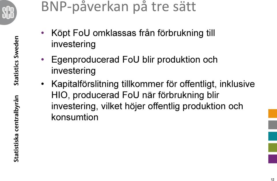 Kapitalförslitning tillkommer för offentligt, inklusive HIO, producerad