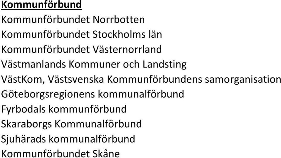 Västsvenska Kommunförbundens samorganisation Göteborgsregionens kommunalförbund