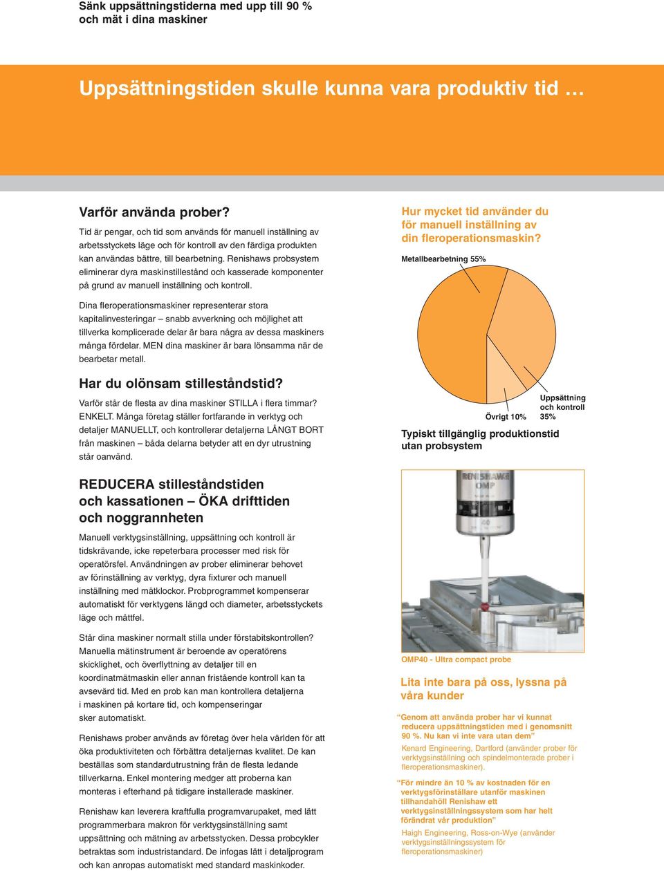 Renishaws probsystem eliminerar dyra maskinstillestånd och kasserade komponenter på grund av manuell inställning och kontroll.