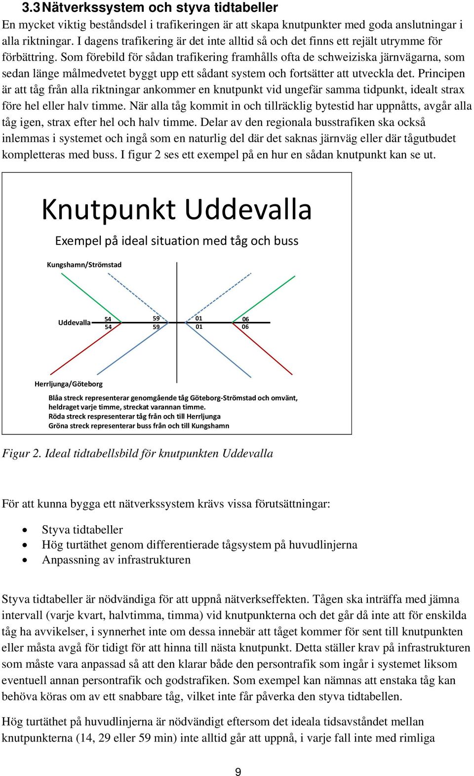 Som förebild för sådan trafikering framhålls ofta de schweiziska järnvägarna, som sedan länge målmedvetet byggt upp ett sådant system och fortsätter att utveckla det.