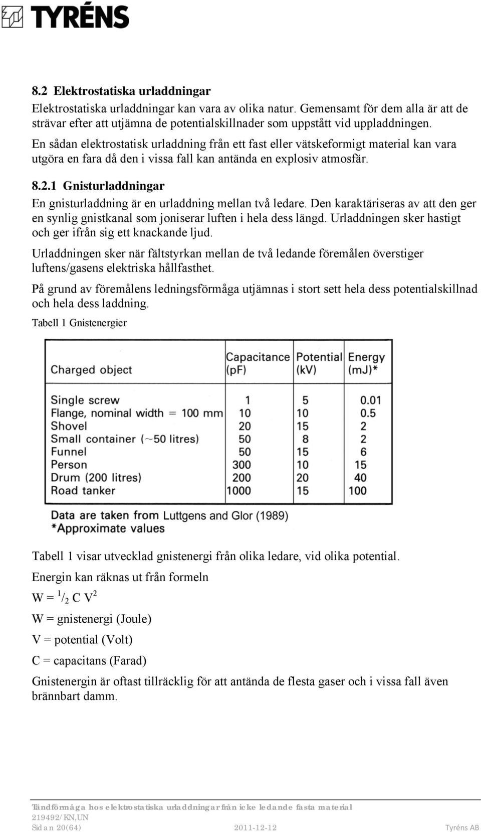 1 Gnisturladdningar En gnisturladdning är en urladdning mellan två ledare. Den karaktäriseras av att den ger en synlig gnistkanal som joniserar luften i hela dess längd.