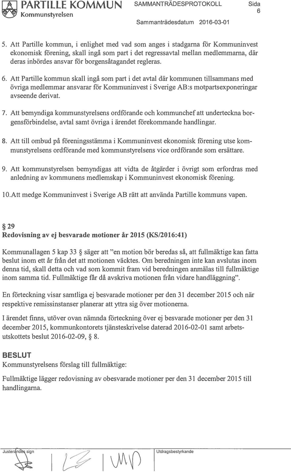 borgensåtagandet regleras. 6.