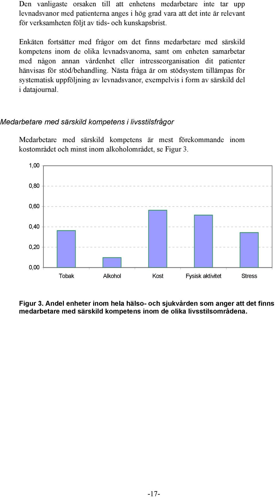 patienter hänvisas för stöd/behandling. Nästa fråga är om stödsystem tillämpas för systematisk uppföljning av levnadsvanor, exempelvis i form av särskild del i datajournal.