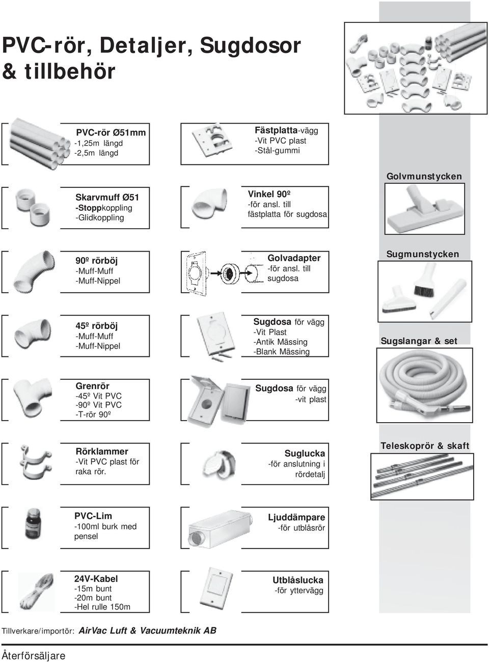 till sugdosa Sugmunstycken 45º rörböj -Muff-Muff -Muff-Nippel Sugdosa för vägg -Vit Plast -Antik Mässing -Blank Mässing Sugslangar & set Grenrör -45º Vit PVC -90º Vit PVC -T-rör 90º Sugdosa för