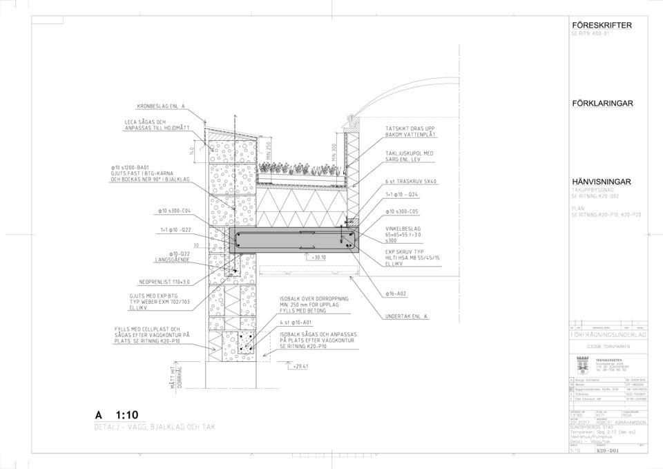 -Q22 30 VINKELBESLG 65*65*55 t=3.0 s300 f10-q22 LÄNGSGÅENDE +30.10 EXP.SKUV TYP HILTI HS M8 55/45/15 EL.LIKV NEOPENLIST 170*3,0 GJUTS MED EXP.BTG. TYP WEBE EXM 702/703 EL.LIKV. ISOBLK ÖVE DÖÖPPNING MIN.