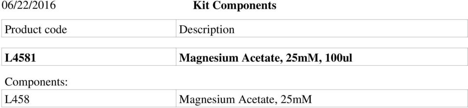 L458 Description Magnesium