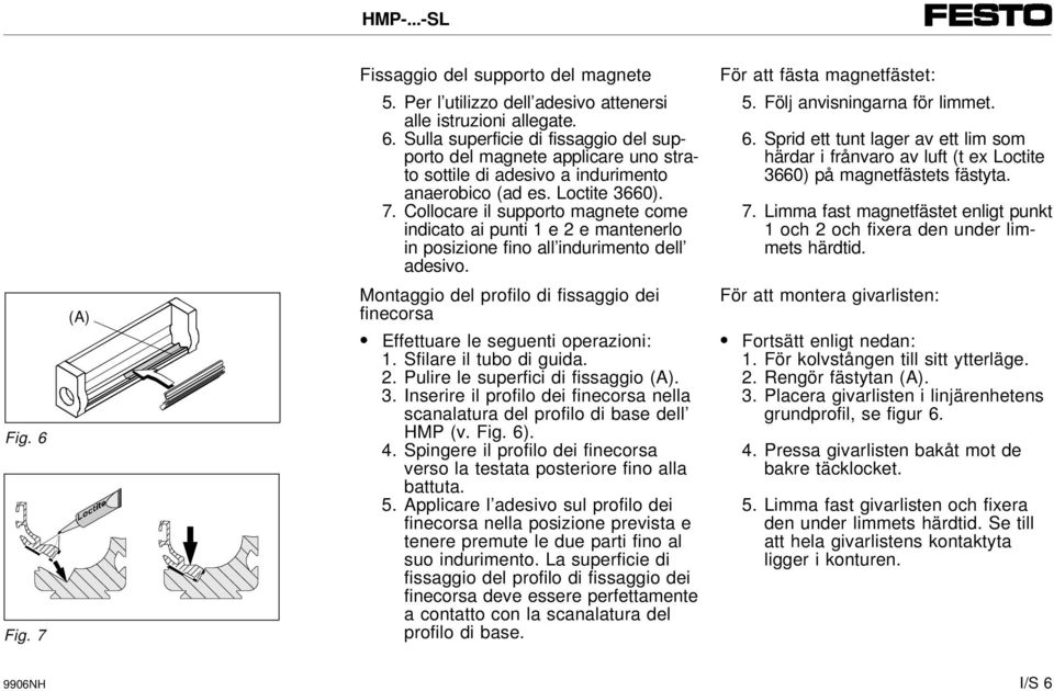 Collocare il supporto magnete come indicato ai punti 1 e 2 e mantenerlo in posizione fino all indurimento dell adesivo.