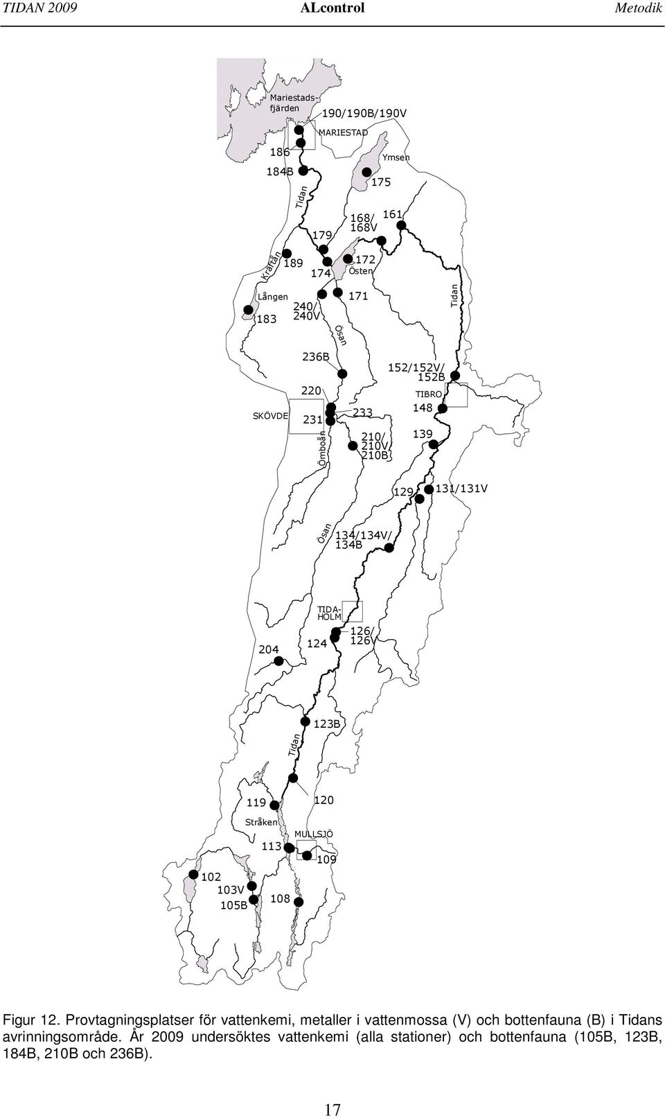 # TIDA- HOLM 124 # # 126/ 126V # 123B Tidan # 12 13V 15B 119 # Stråken 113 # # # # 18 # MULLSJÖ # 12 19 111 Figur 12.