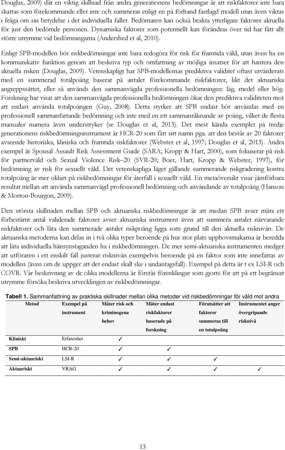 Dynamiska faktorer som potentiellt kan förändras över tid har fått allt större utrymme vid bedömningarna (Andershed et al, 2010).