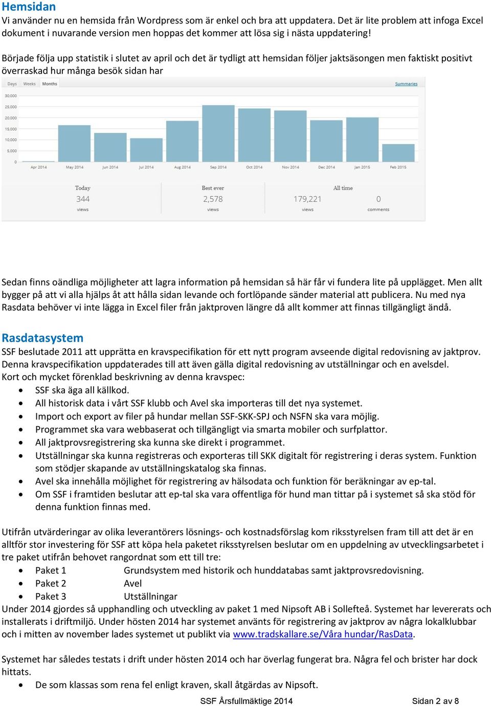 Började följa upp statistik i slutet av april och det är tydligt att hemsidan följer jaktsäsongen men faktiskt positivt överraskad hur många besök sidan har Sedan finns oändliga möjligheter att lagra