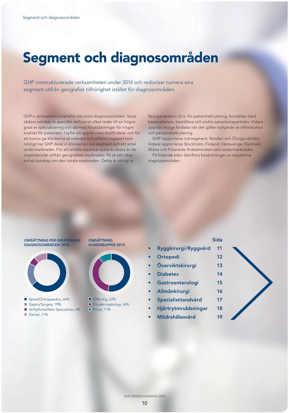 Varje sådant område är specifikt definierat vilket leder till en högre grad av specialisering och därmed förutsättningar för högre kvalitet för patienten.