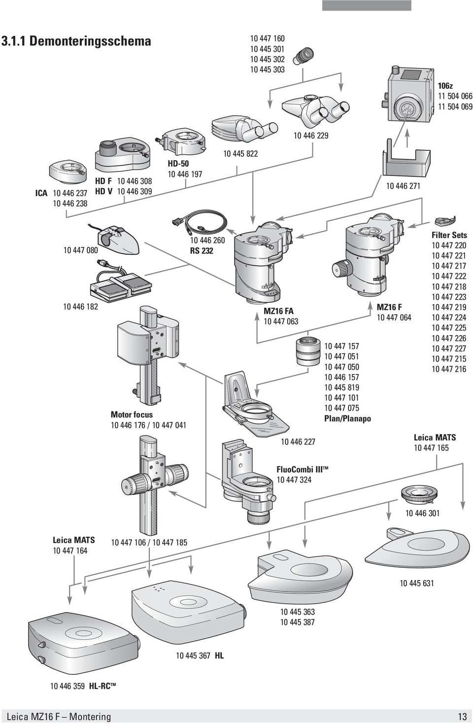 075 Plan/Planapo MZ16 F 10 447 064 Filter Sets 10 447 220 10 447 221 10 447 217 10 447 222 10 447 218 10 447 223 10 447 219 10 447 224 10 447 225 10 447 226 10 447 227 10 447 215 10 447 216