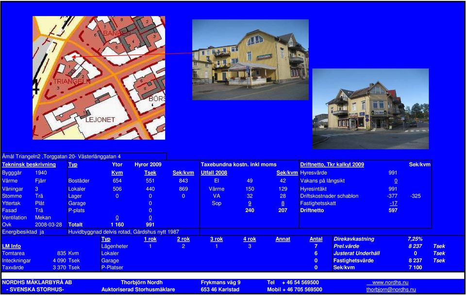 Driftnetto 597 Ventilation Mekan 0 0 Ovk 2008-03-28 Totalt 1 160 991 Energibesiktad ja Huvidbyggnad delvis rotad, Gårdshus nytt 1987 Typ 1 rok 2 rok 3 rok 4 rok Annat Antal Direkavkastning 7,25%