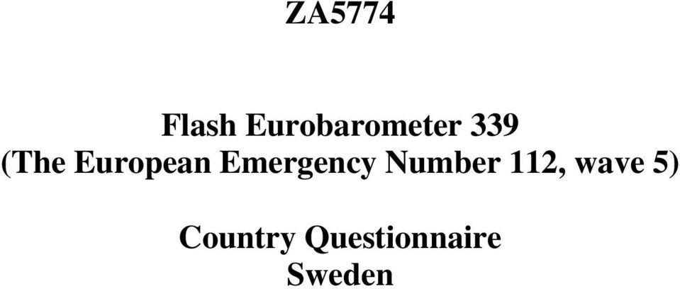 European Emergency